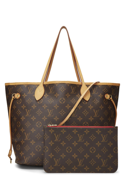 Louis Vuitton, Neo Neverfull MM en toile monogram rose d'occasion, rose