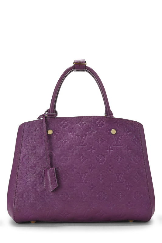 Louis Vuitton, Pre-Loved Amytheste Monogram Empreinte Montaigne MM, Purple