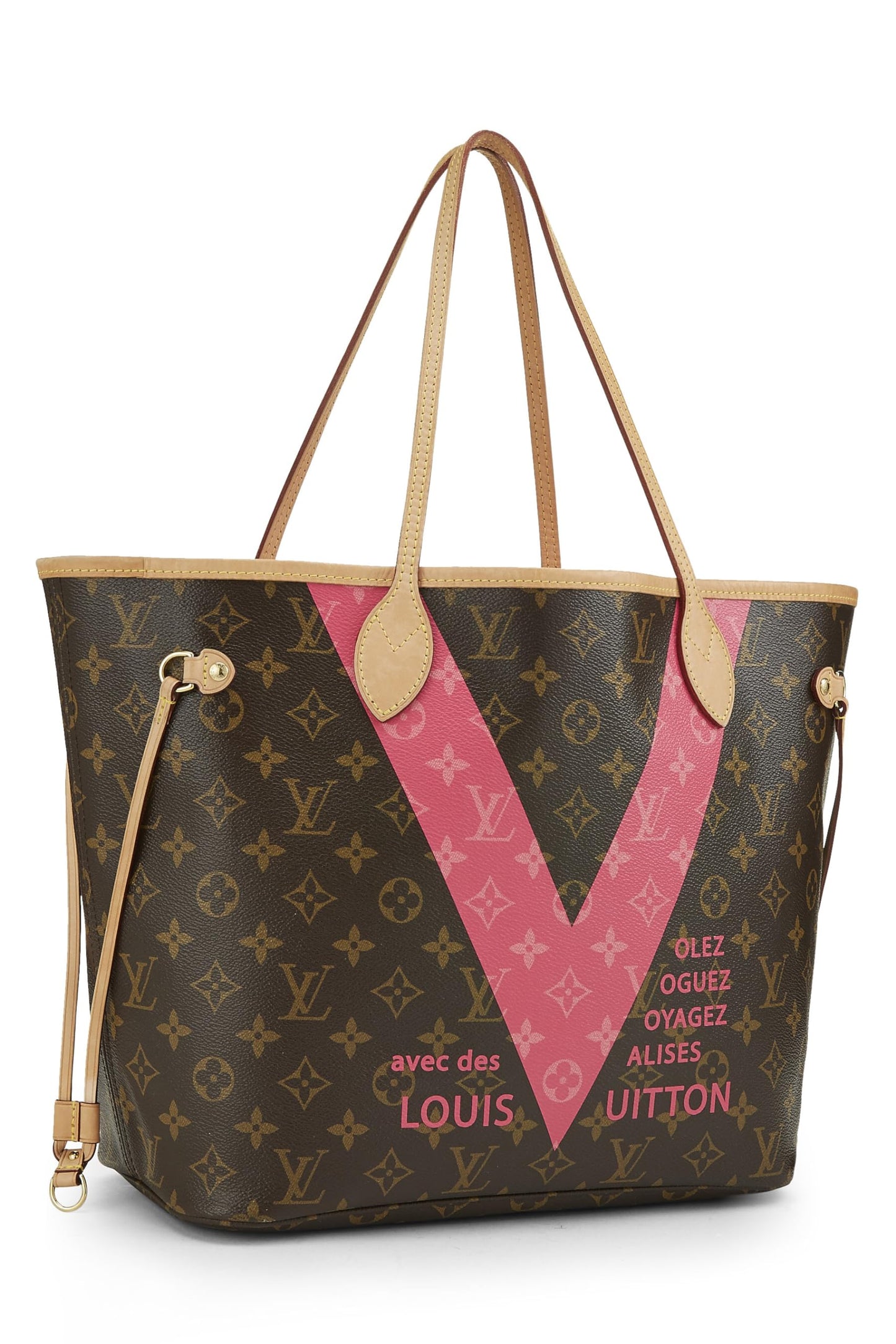 Louis Vuitton, Pre-Loved Pink Monogram V Neverfull MM, Pink