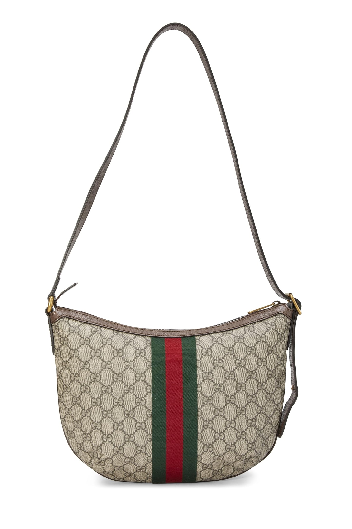 Gucci, Bolso de hombro Ophidia de lona GG Supreme original Pre-Loved, Marrón