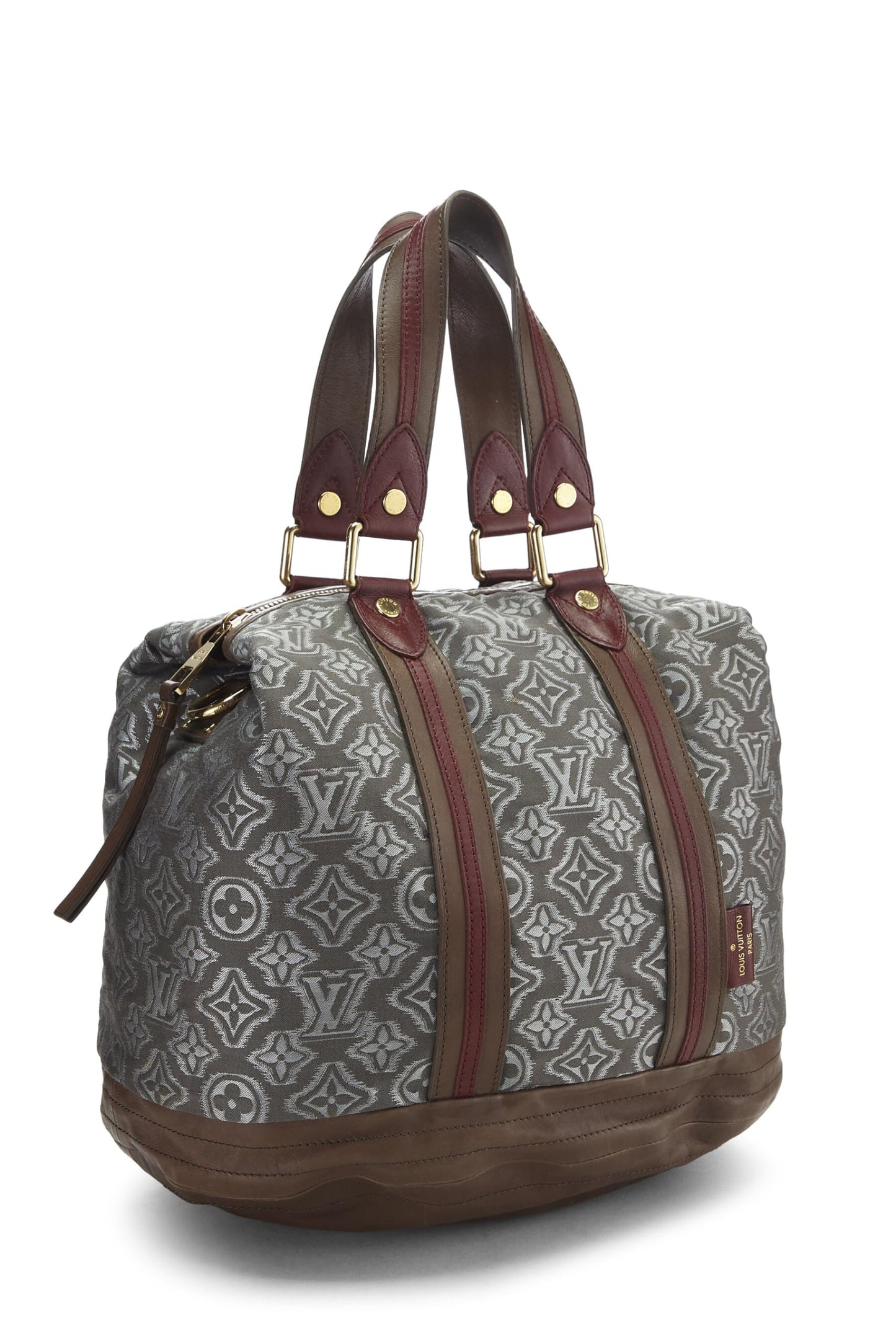 Louis Vuitton, Tela jacquard gris con monograma Pre-Loved Aviator GM, Gris