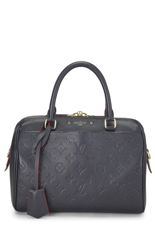 Louis Vuitton, Pre-Loved Bleu Infini Monogram Empreinte Speedy Bandouliere 25, Navy