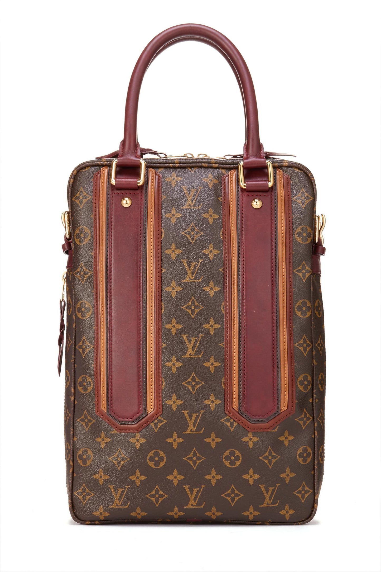 Louis Vuitton, Bequia Porte-Documents Vertical de lona con monograma Pre-Loved, marrón