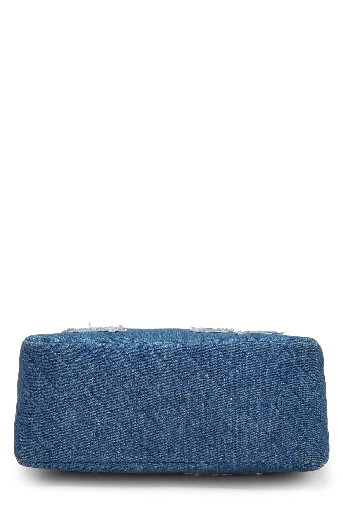 Chanel, sac cabas Hiéroglyphe Paris-Egypte en denim bleu et peau de mouton d'occasion, bleu