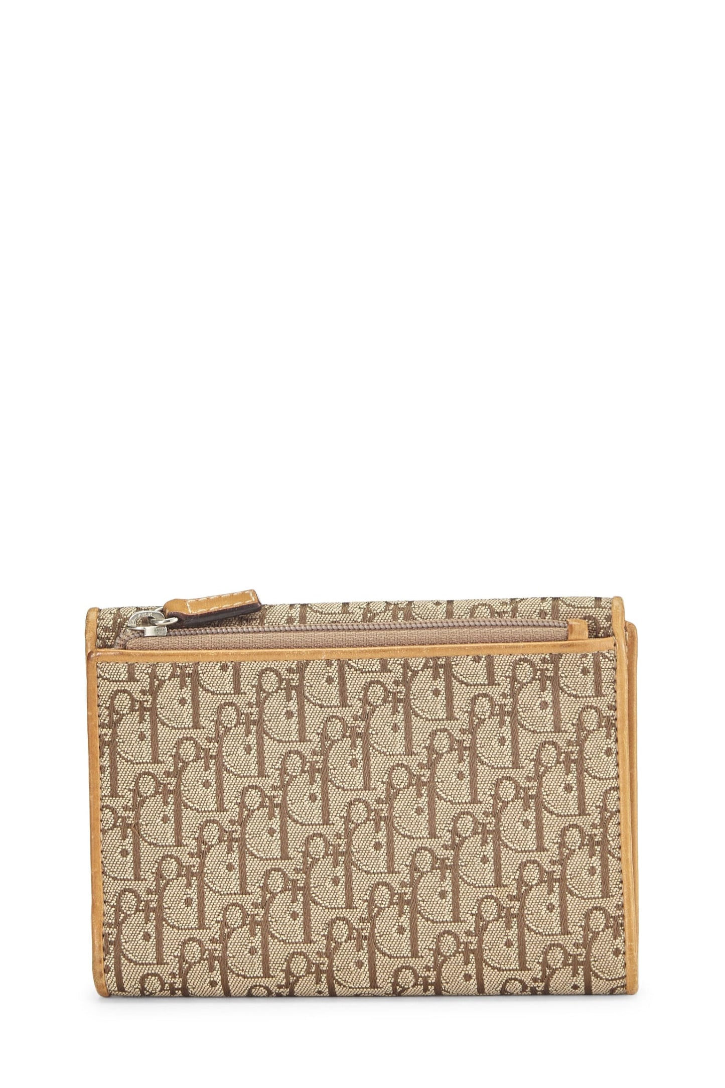 Dior, Portefeuille Trotter en toile beige d'occasion, beige