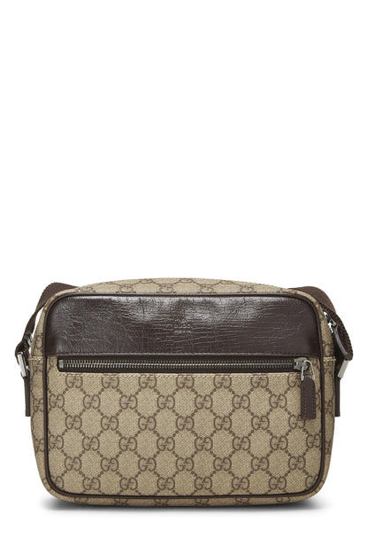 Gucci, sac photo en toile GG Supreme d'origine d'occasion, marron