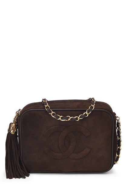 Chanel, Bolso para cámara mini de ante marrón Pre-Loved, Marrón