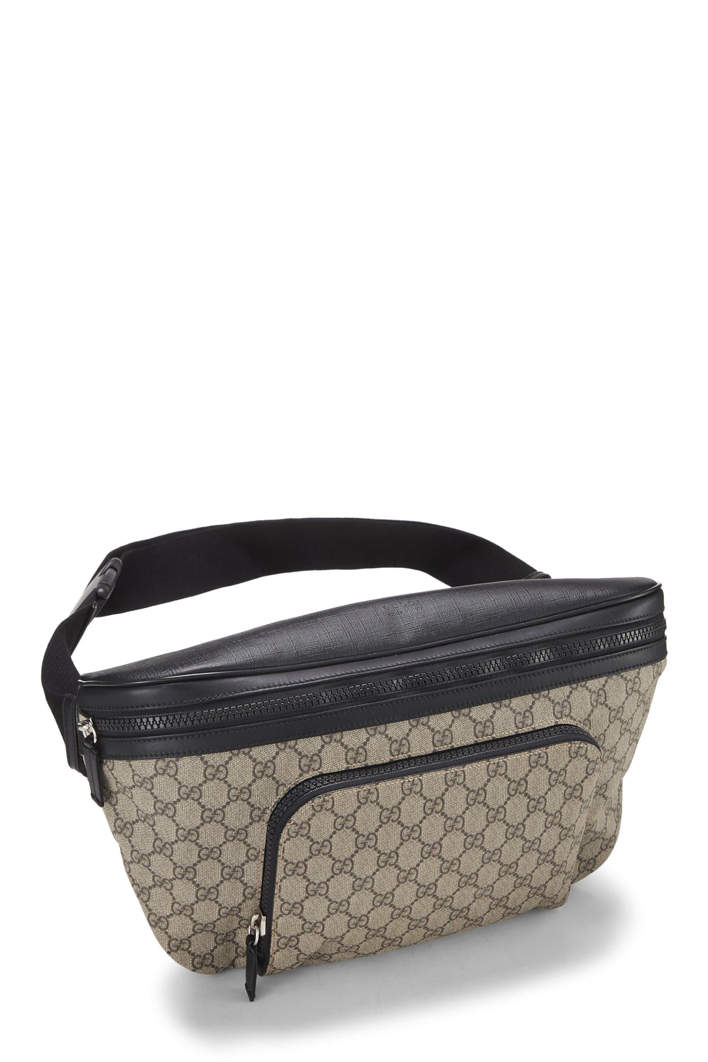 Gucci, pochette taille en toile GG Supreme d'origine, grande taille, noir