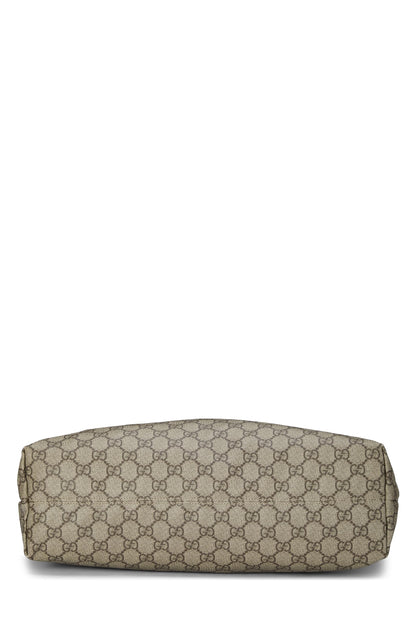 Gucci, sac fourre-tout en toile GG Supreme Original d'occasion, grand modèle, marron