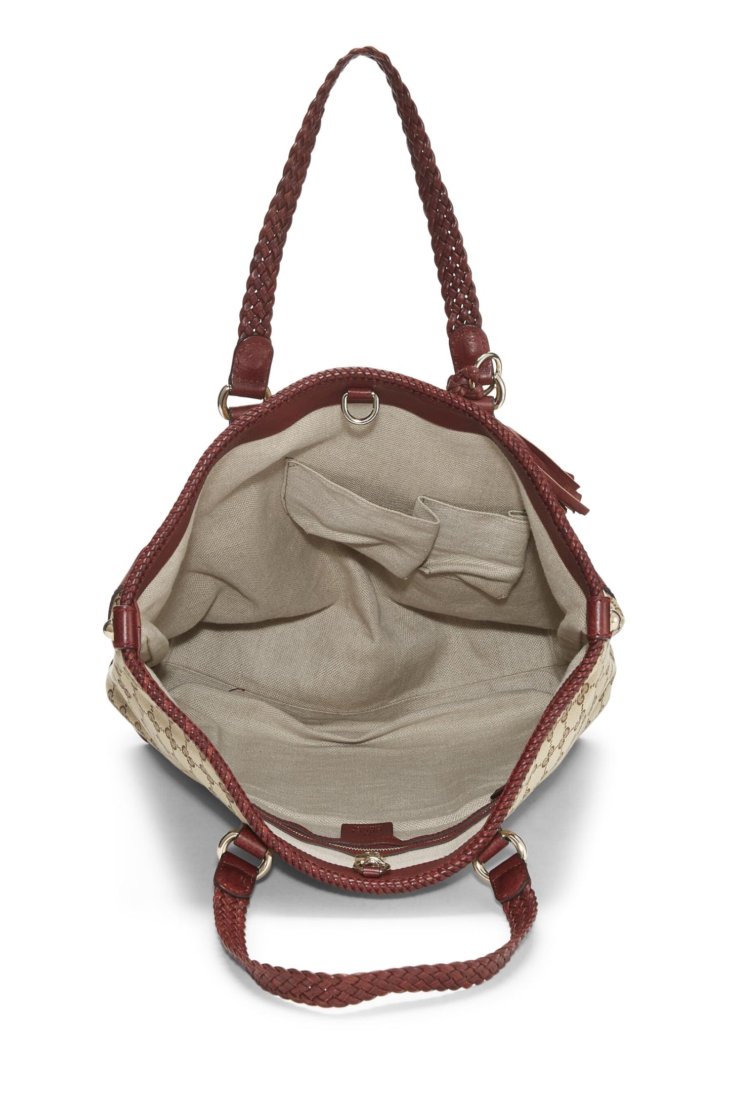 Gucci, sac fourre-tout en toile GG bordeaux d'occasion, bordeaux