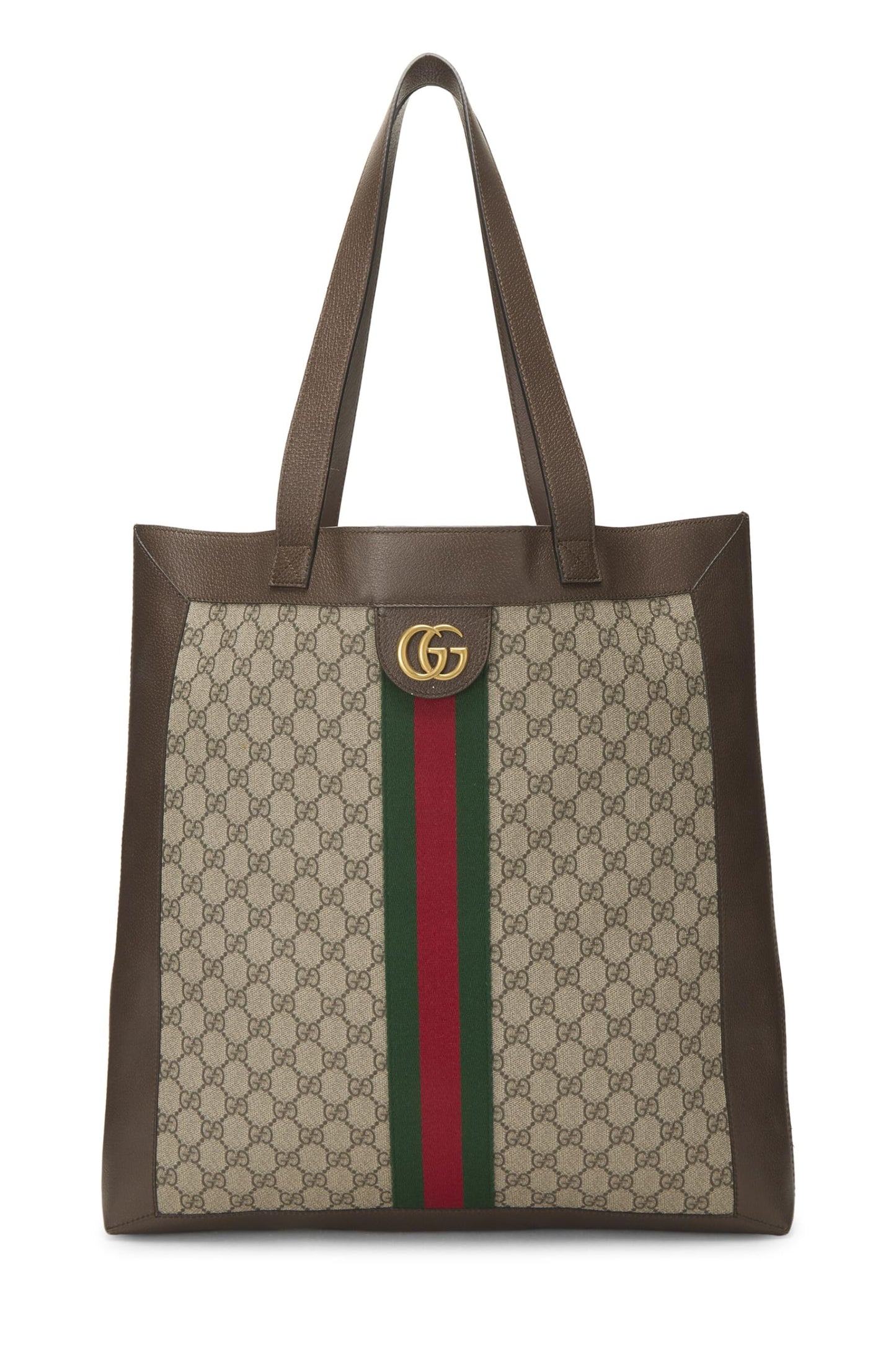 Gucci, sac fourre-tout Ophidia en toile GG Supreme d'origine d'occasion, grand modèle, marron