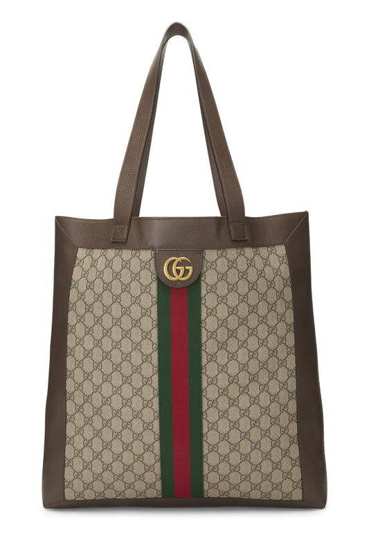 Gucci, Pre-Loved Original GG Supreme Canvas Ophidia Tote Large, Brown