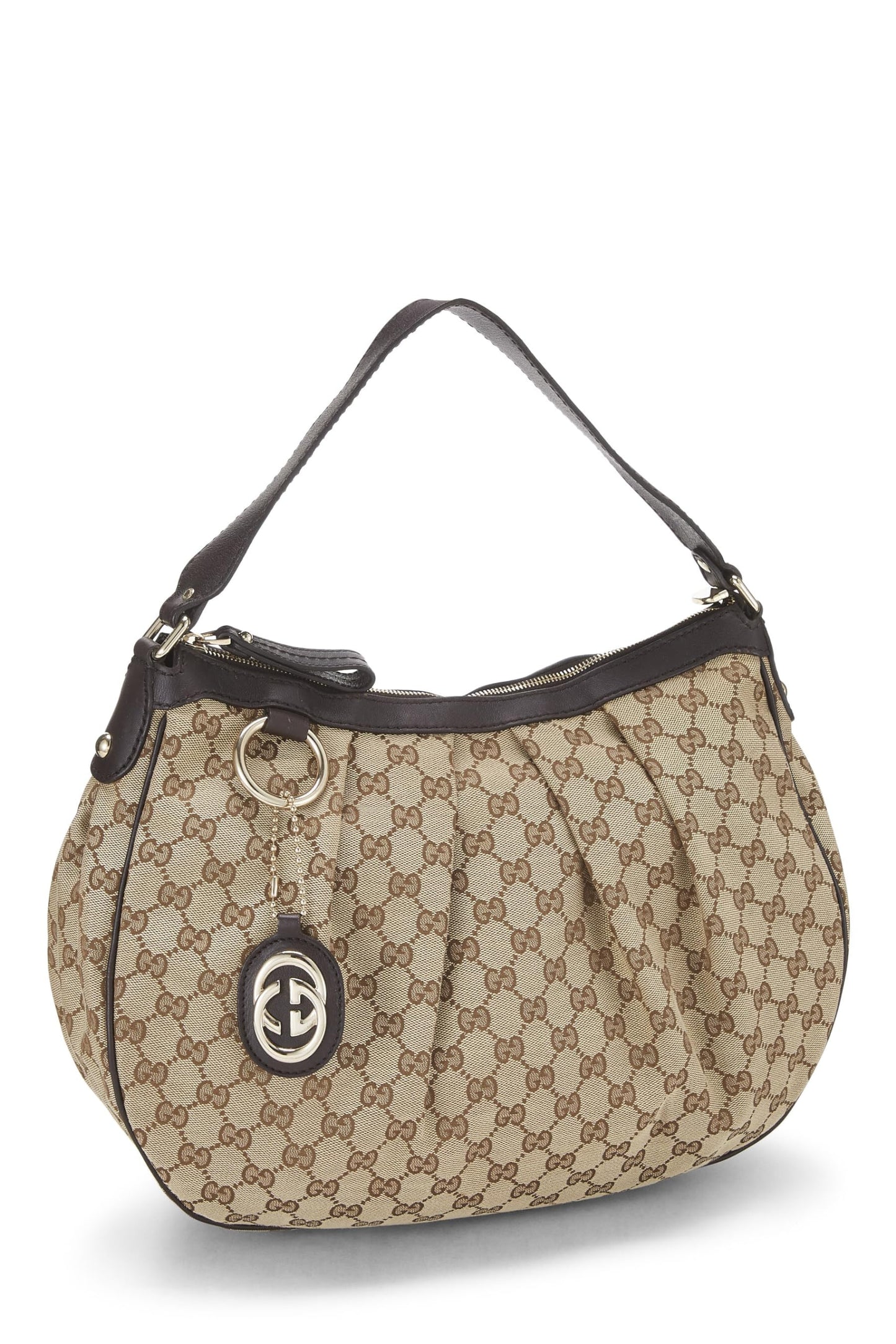 Gucci, Pre-Loved Original GG Canvas Sukey Hobo, Brown