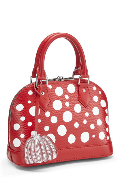 Louis Vuitton, Pre-Loved Yayoi Kusama x Louis Vuitton Red Epi Leather Infinity Dots Alma BB, Rouge Blanc