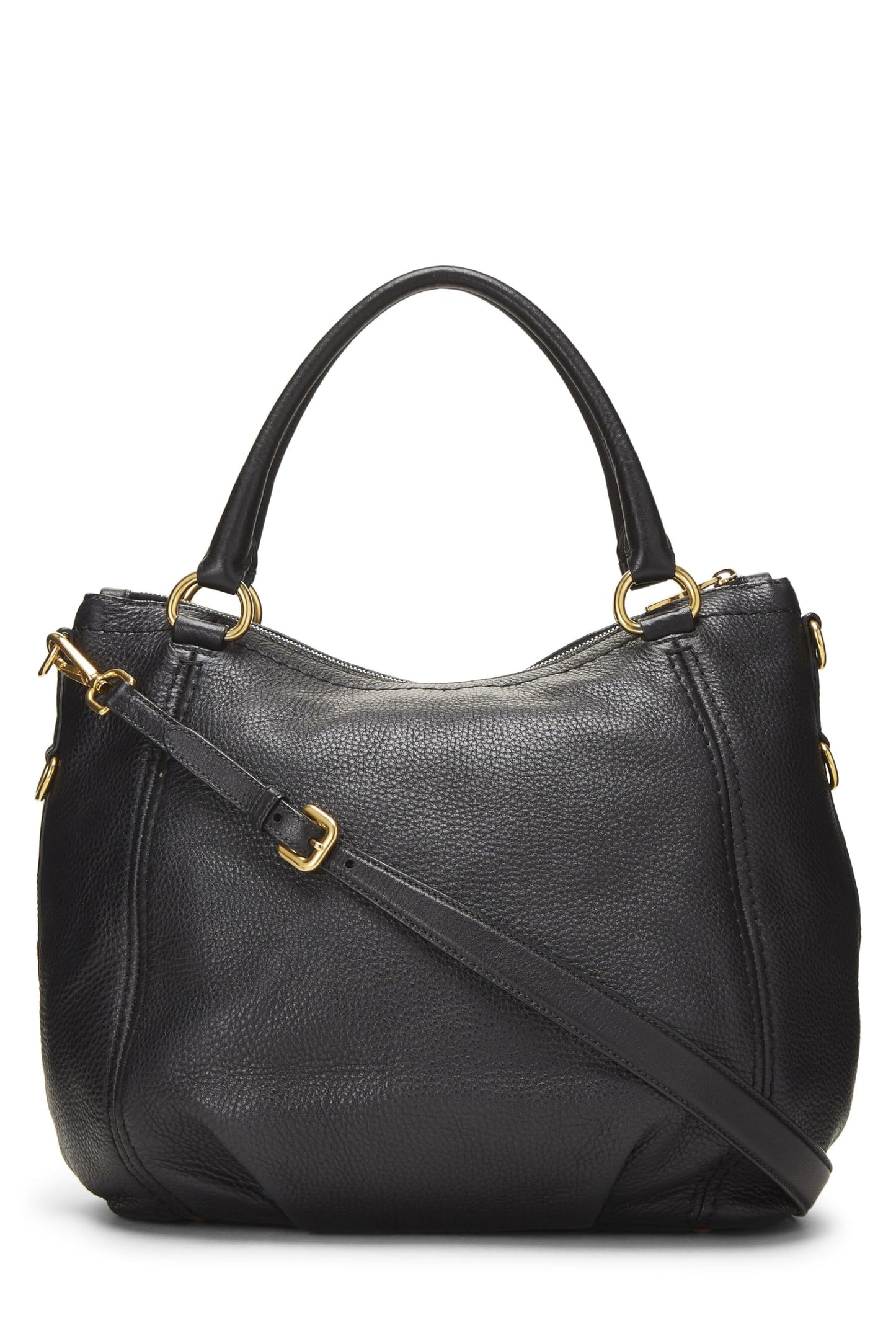 Prada, Pre-Loved Negro Vitello Daino Sacca 2 Manici, Negro