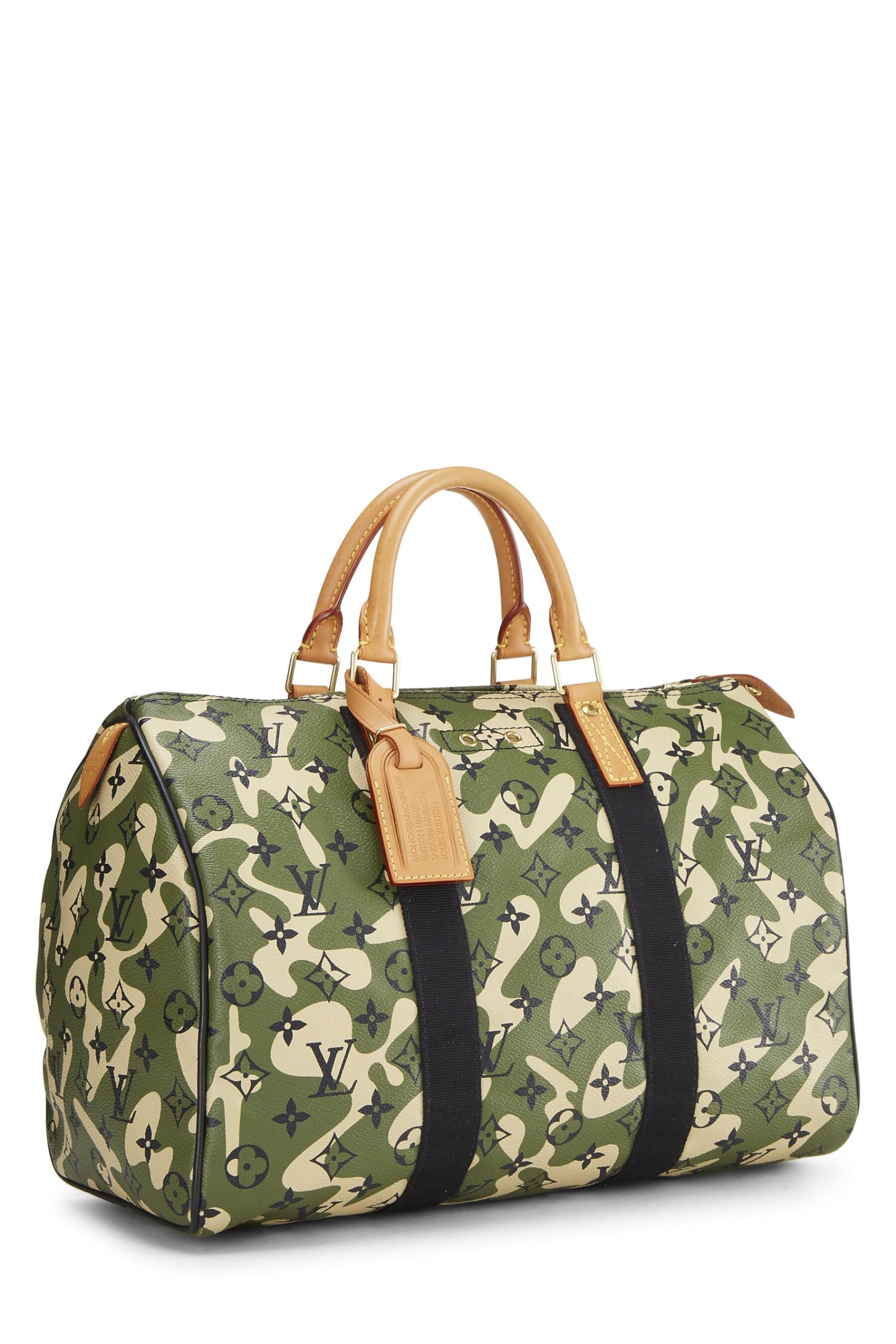 Louis Vuitton, Pre-Loved Takashi Murakami x Louis Vuitton Monogramouflage Speedy 35, Verde