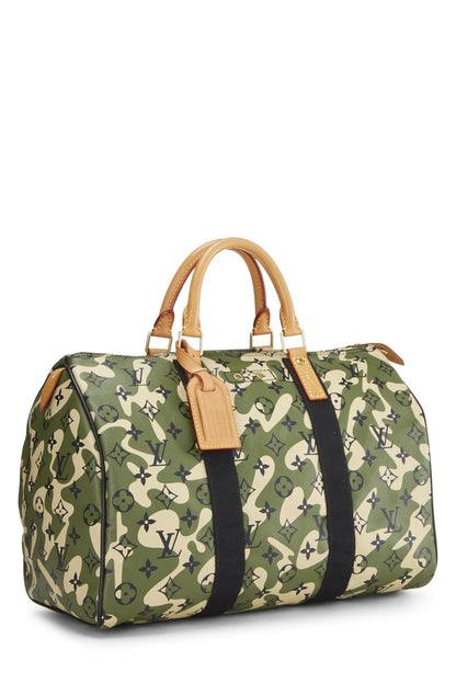 Louis Vuitton, Takashi Murakami x Louis Vuitton Monogramouflage Speedy 35 d'occasion, vert