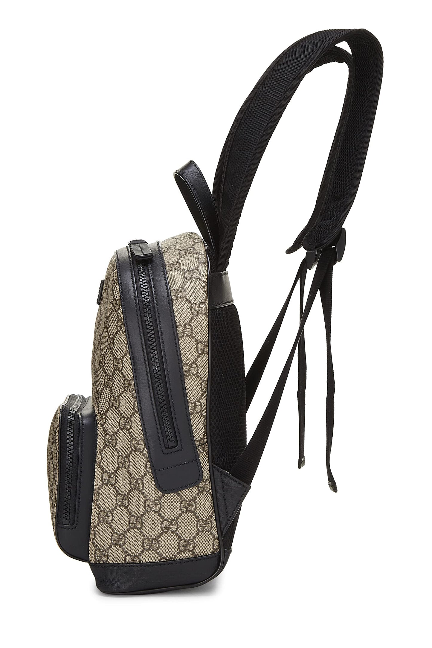 Gucci, Mochila pequeña Eden de lona GG Supreme original Pre-Loved, negra