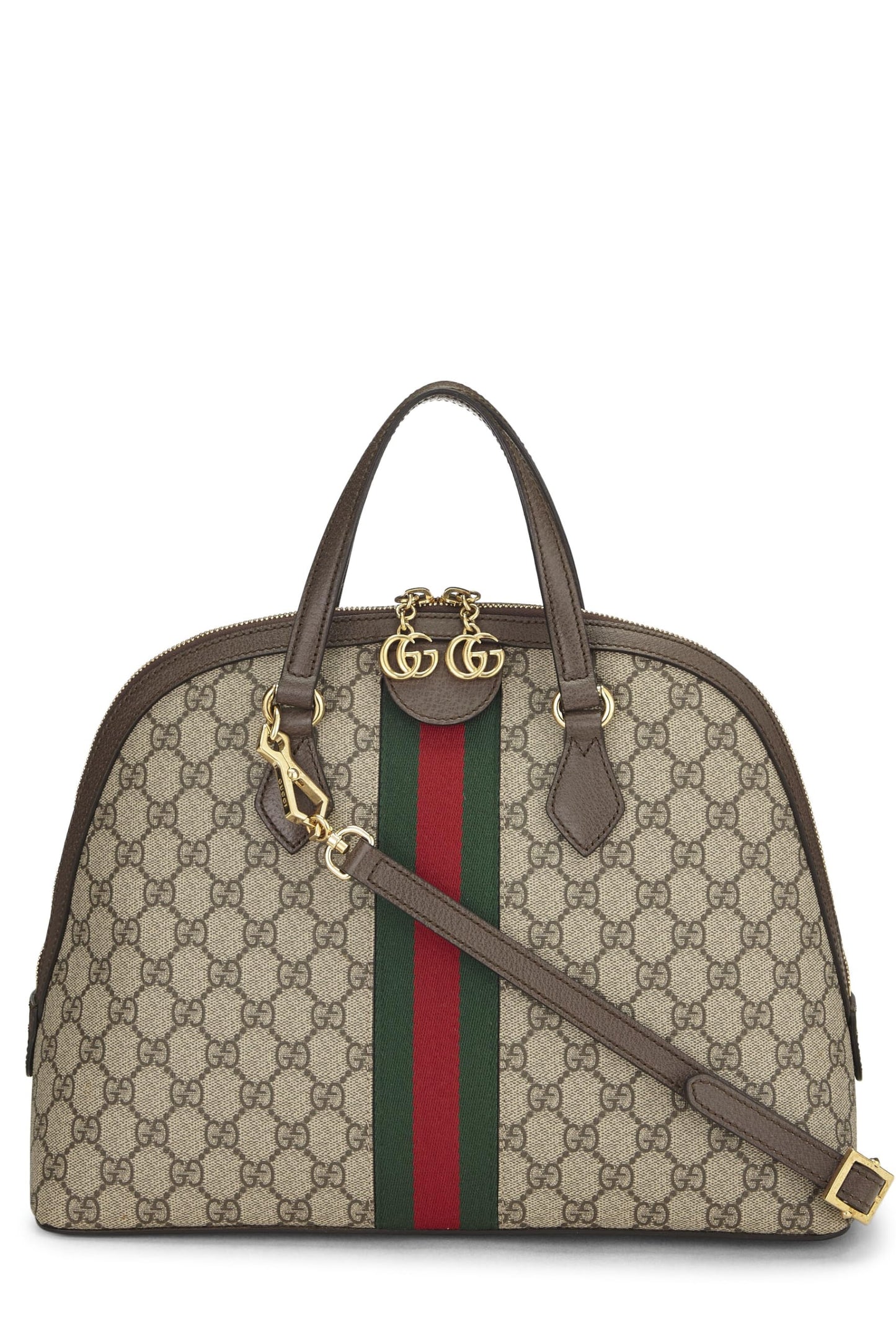 Gucci, Bolso domo Ophidia Dome GG Supreme Original Pre-Loved mediano, marrón