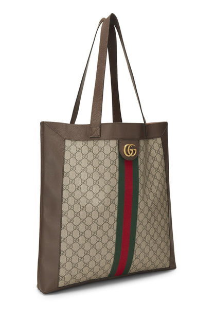 Gucci, sac fourre-tout Ophidia en toile GG Supreme marron d'occasion, grand modèle, marron