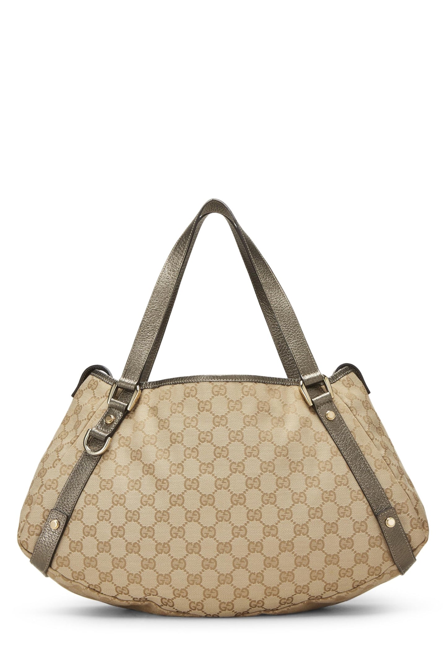 Gucci, Bolso tote Abbey de lona GG original Pre-Loved, dorado