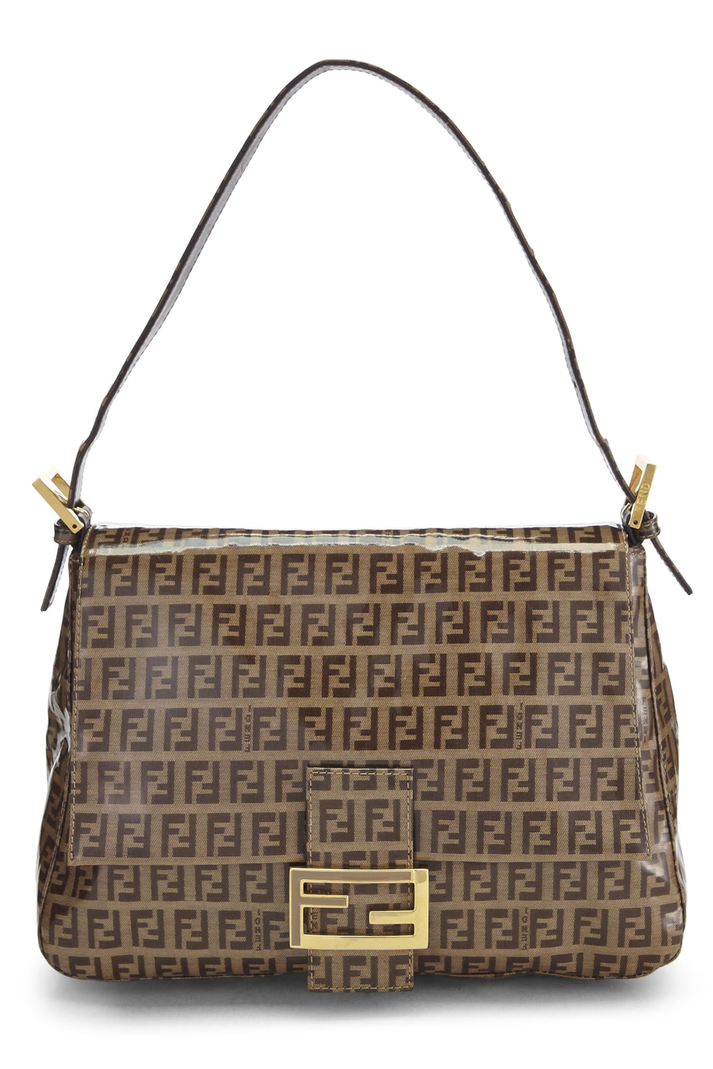 Fendi, Pre-Loved Brown Zucchino Vinyl Mama, Brown