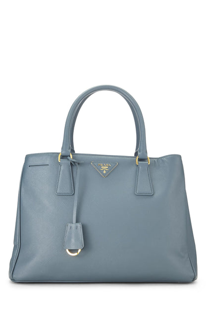 Prada, sac fourre-tout Executive moyen en saffiano bleu d'occasion, bleu