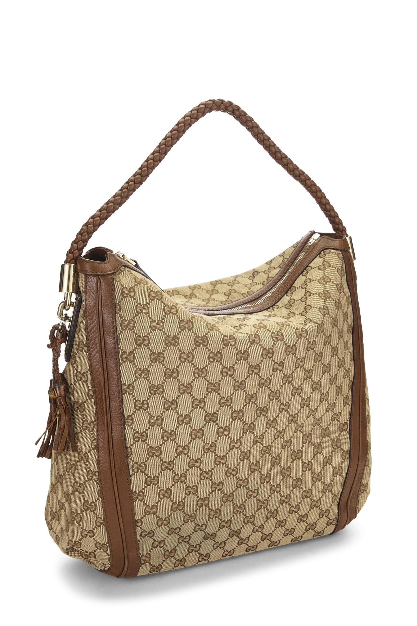 Gucci, Pre-Loved Original GG Canvas Bella Hobo, Brown