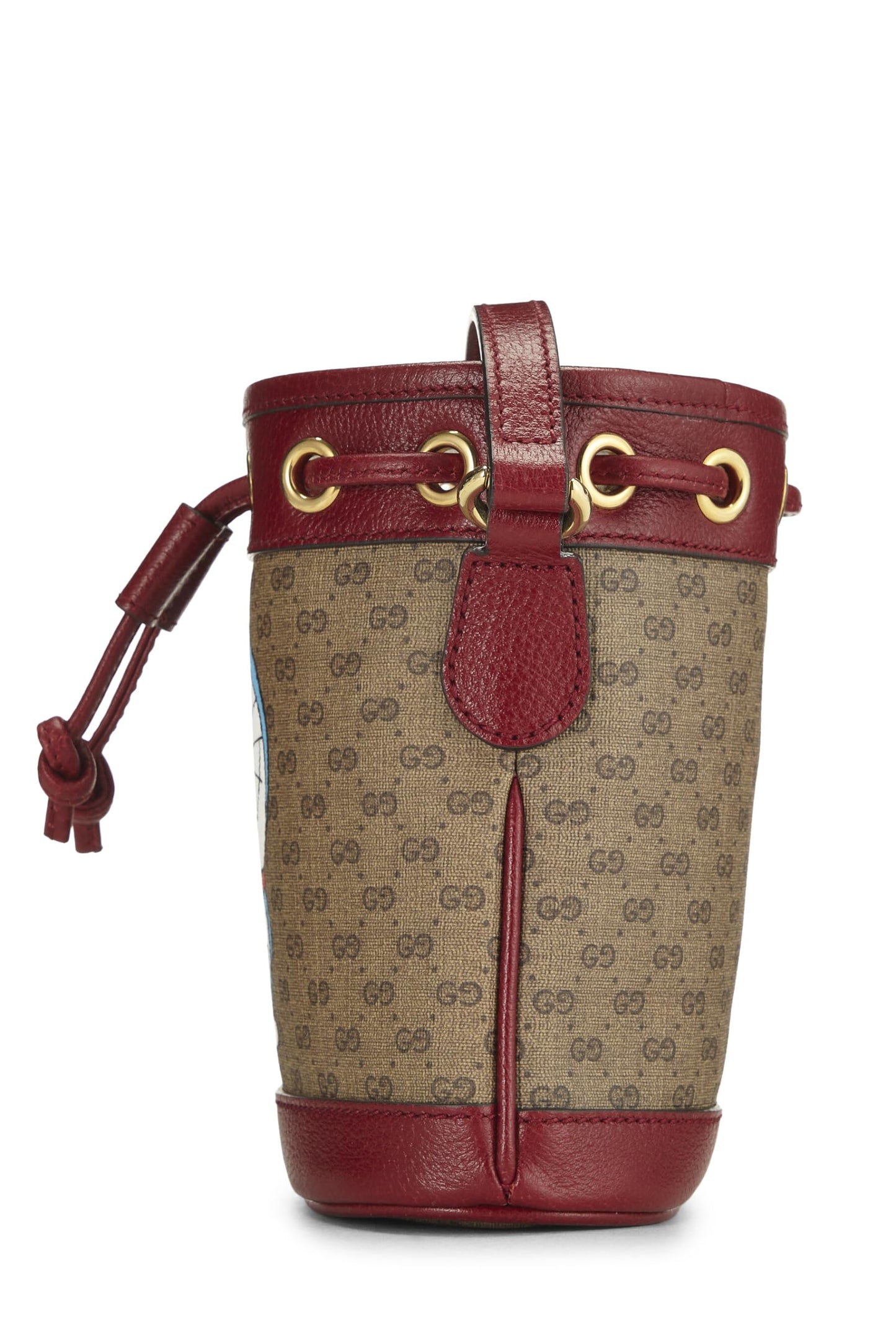 Gucci, Pre-Loved Doraemon x Gucci Coated Canvas Bucket Bag Mini, Red