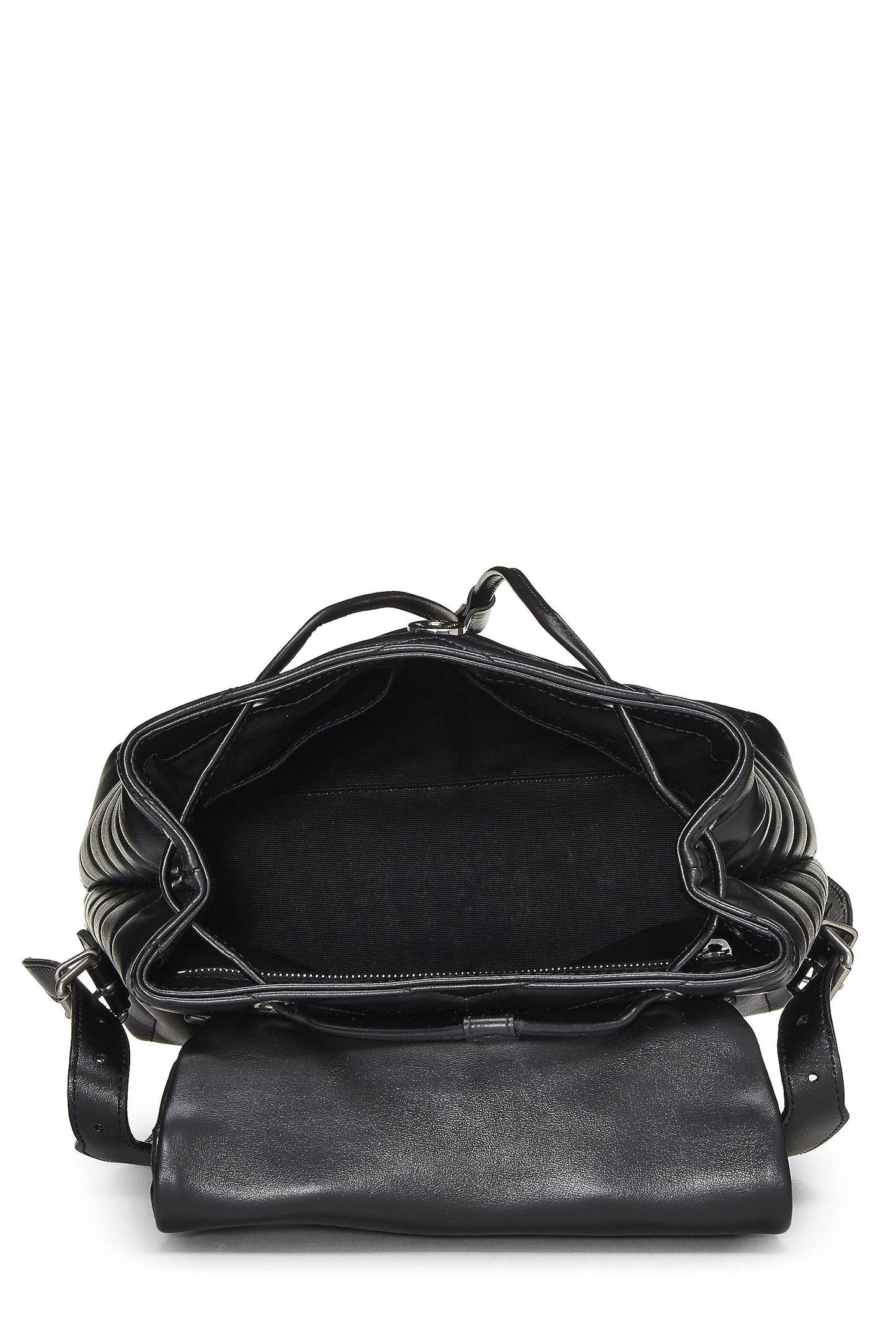 Yves Saint Laurent, Pre-Loved Black Calfskin Monogram Loulou Backpack Small, Black