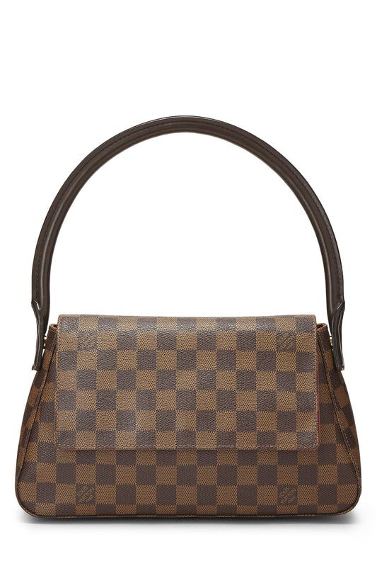 Louis Vuitton, Pre-Loved Damier Ebene Canvas Looping PM, Brown