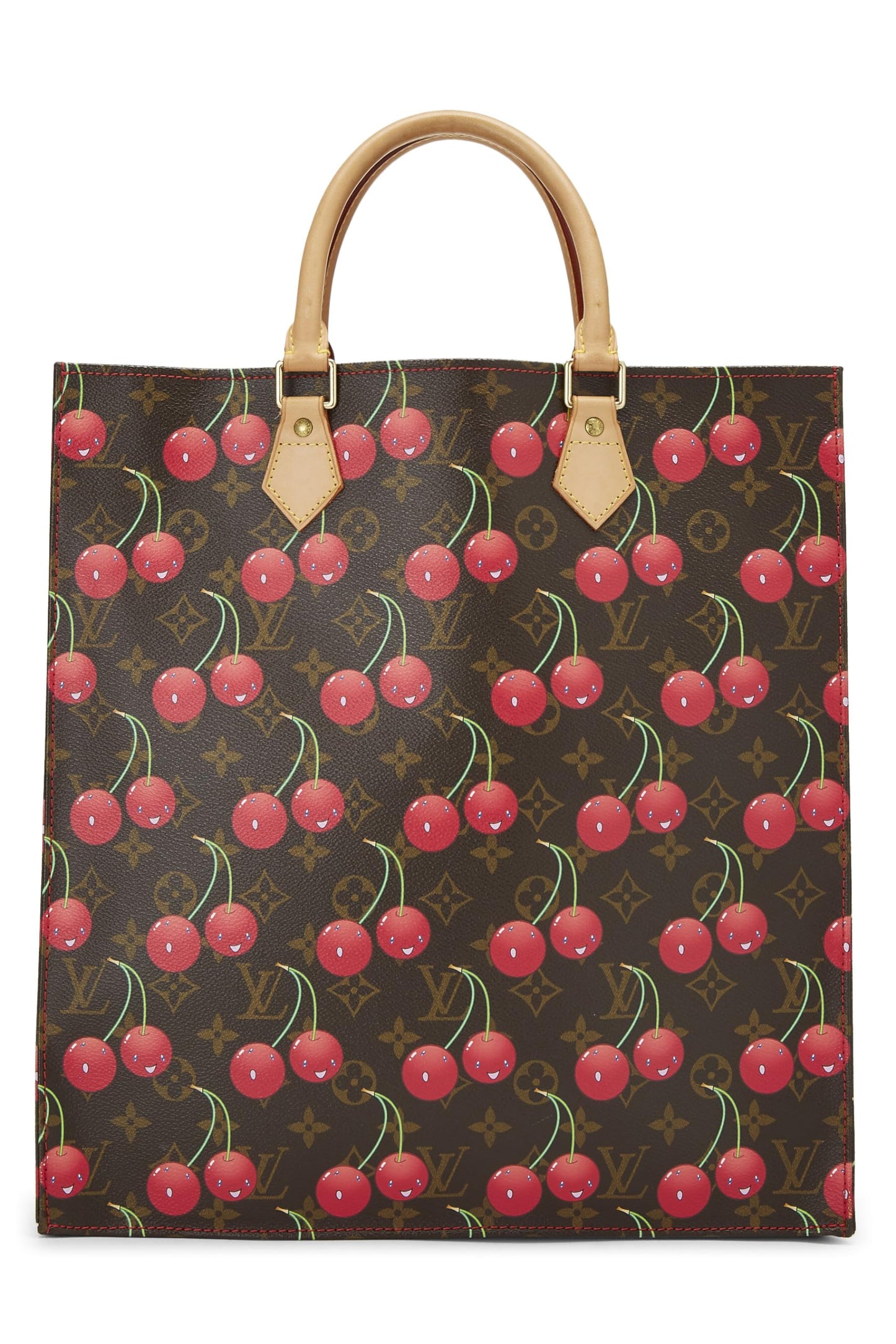 Louis Vuitton, Pre-Loved Takashi Murakami x Louis Vuitton Monogram Cerises Sac Plat, Brown