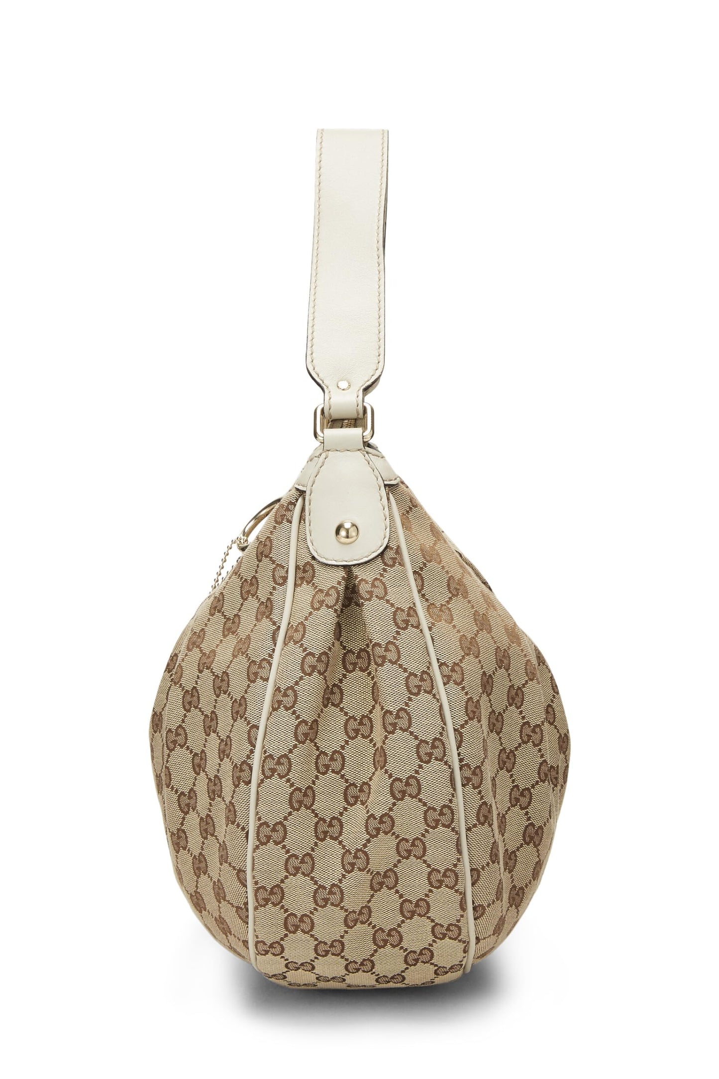 Gucci, sac hobo Sukey en toile GG d'origine d'occasion, blanc