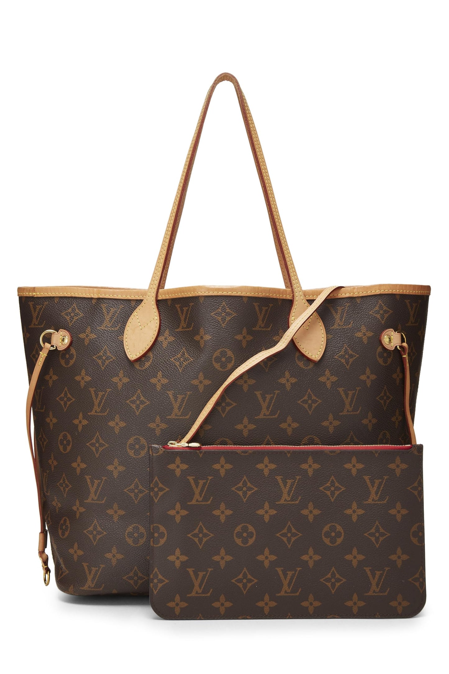 Louis Vuitton, Lona con monograma rojo Pre-Loved Neo Neverfull MM, Rojo