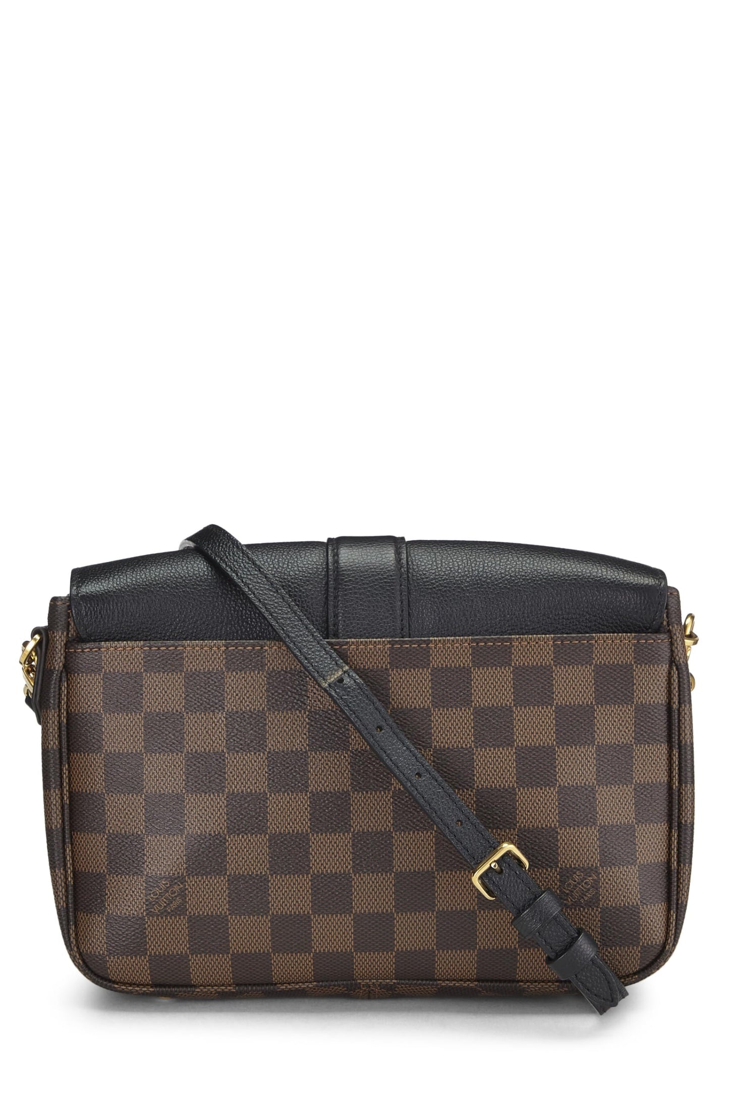 Louis Vuitton, bandolera Damier Ebene Clapton negra de segunda mano, negra