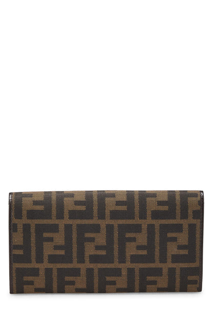 Fendi, Pre-Loved Brown Zucca Canvas Long Wallet, Brown