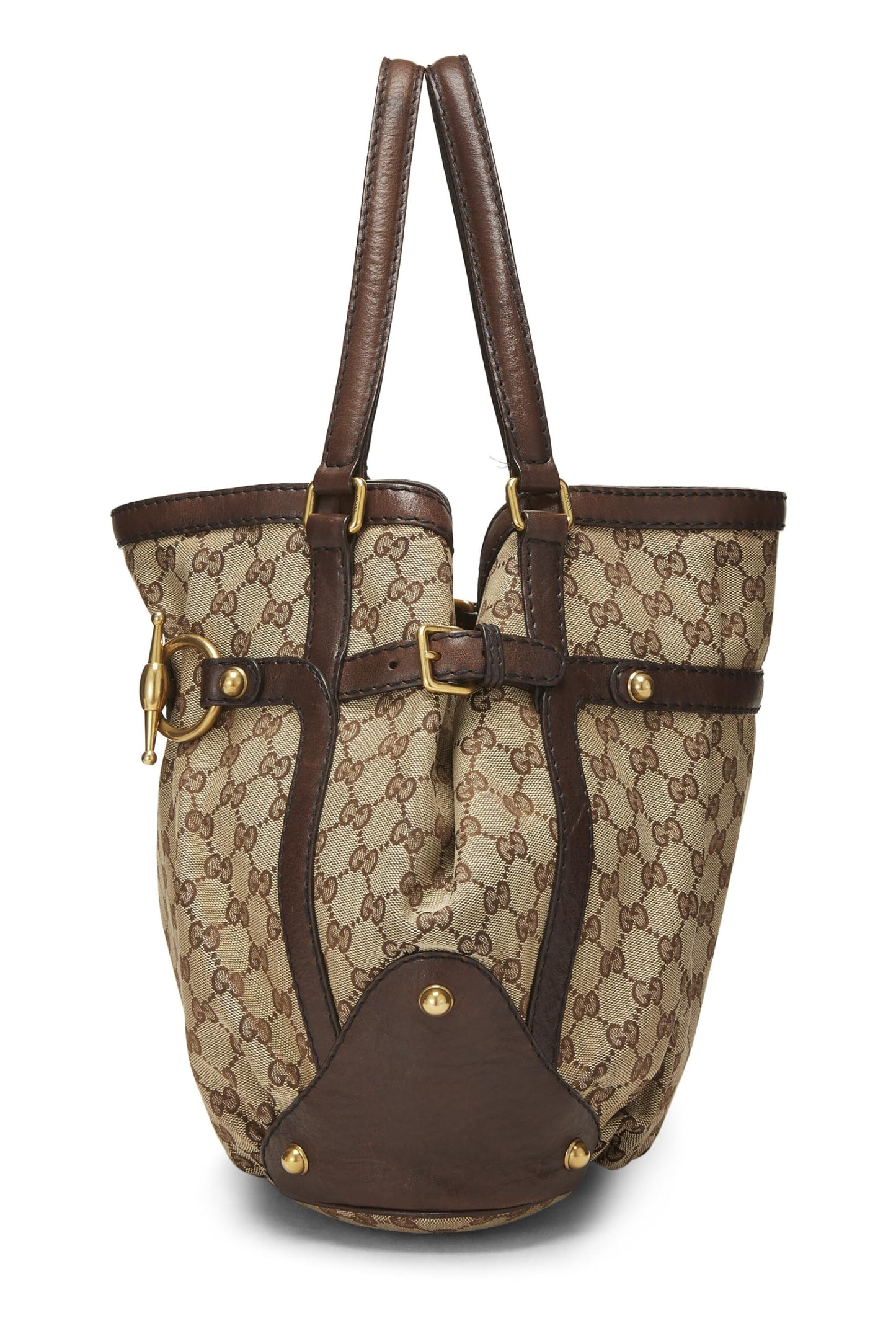 Gucci, sac fourre-tout Jockey en toile GG d'origine, grand modèle, marron