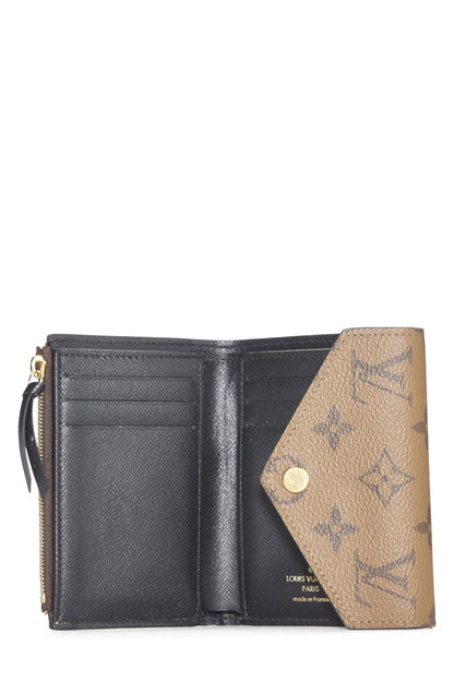 Louis Vuitton, Pre-Loved Monogram Canvas Reversed Victorine Wallet, Brown