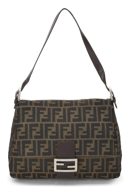 Fendi, Pre-Loved Brown Zucca Canvas Mama, Marrón