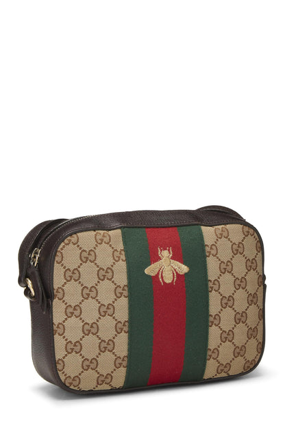 Gucci, sac à bandoulière en toile GG Webby d'occasion, petit modèle, marron