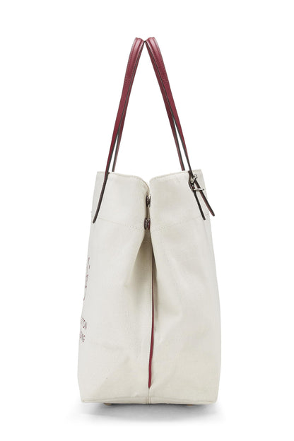 Louis Vuitton, Pre-Loved White Canvas Capri Articles De Voyage Cabas Tote GM, White