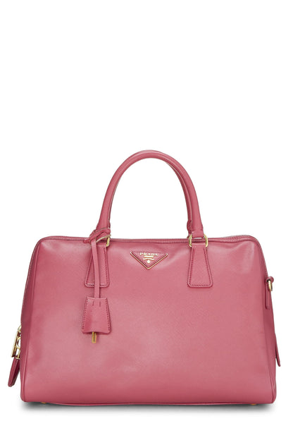 Prada, Pre-Loved Pink Saffiano Boston, Rosa