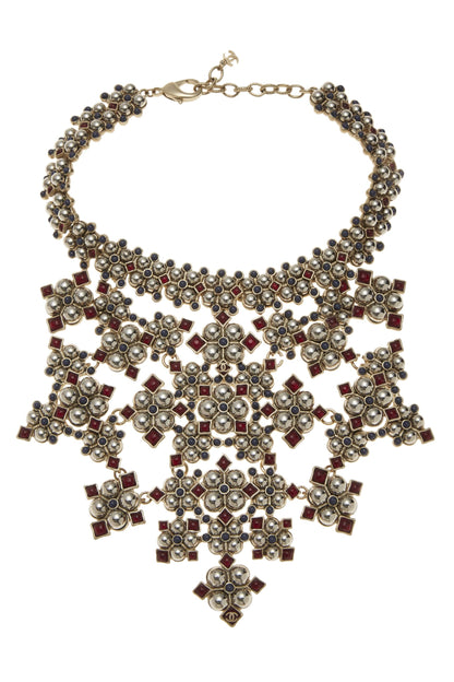 Chanel, Pre-Loved Multicolor Gripoix Statement Necklace, Multi