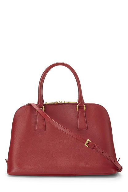 Prada, Pre-Loved Red Saffiano Promenade Small, Red