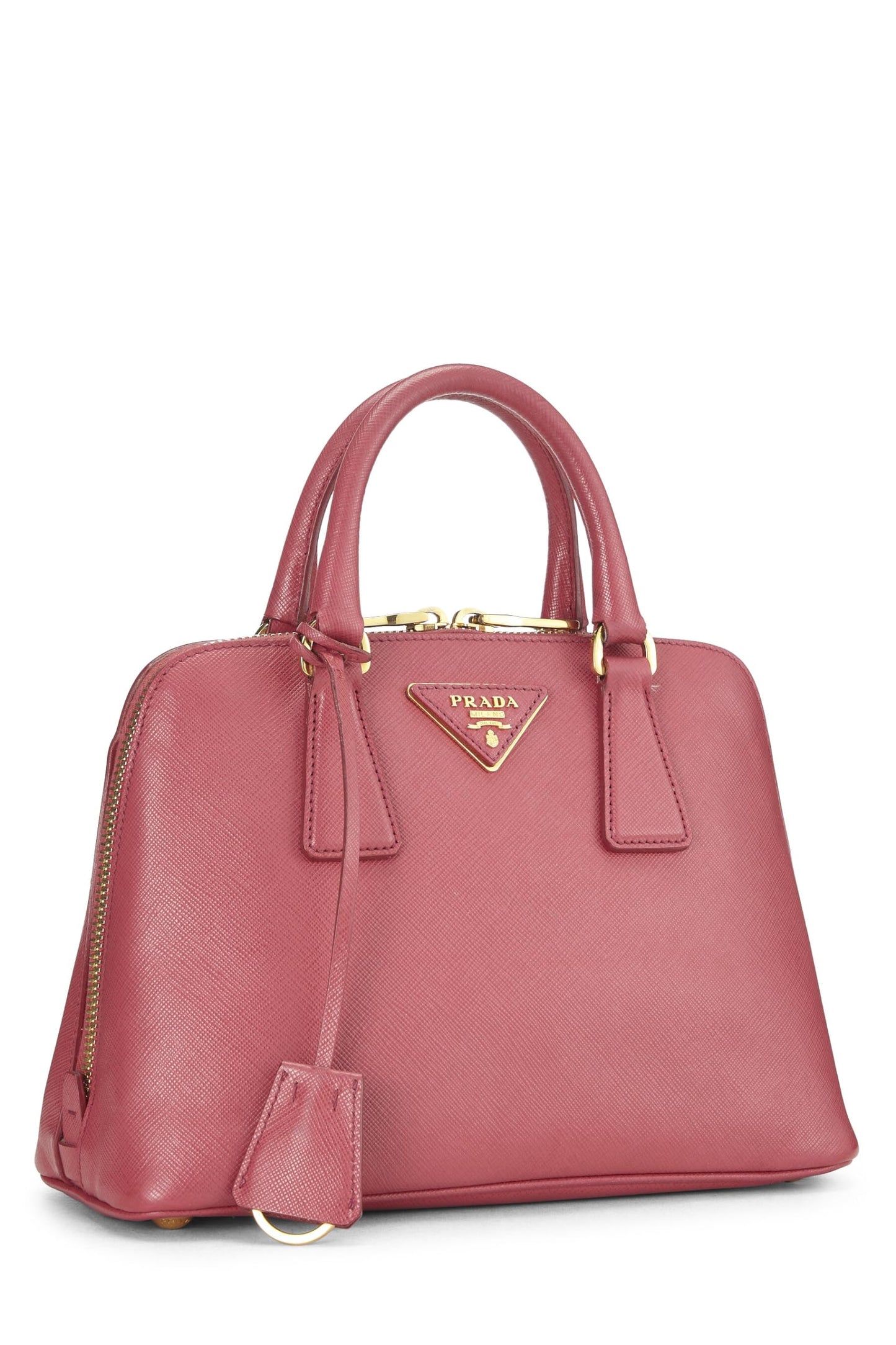 Prada, Promenade Saffiano rose d'occasion, petite, rose