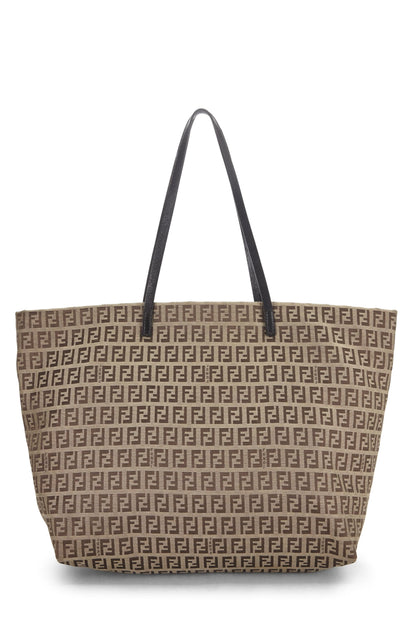 Fendi, sac fourre-tout en rouleau marron Zucchino d'occasion, marron