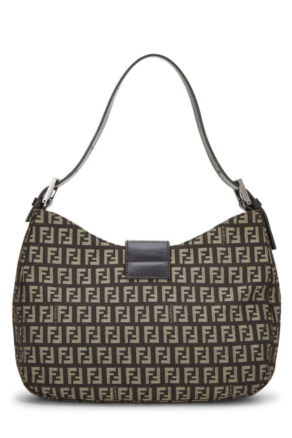 Fendi, Bolso de hombro pequeño Pre-Loved Brown Zucchino, Marrón