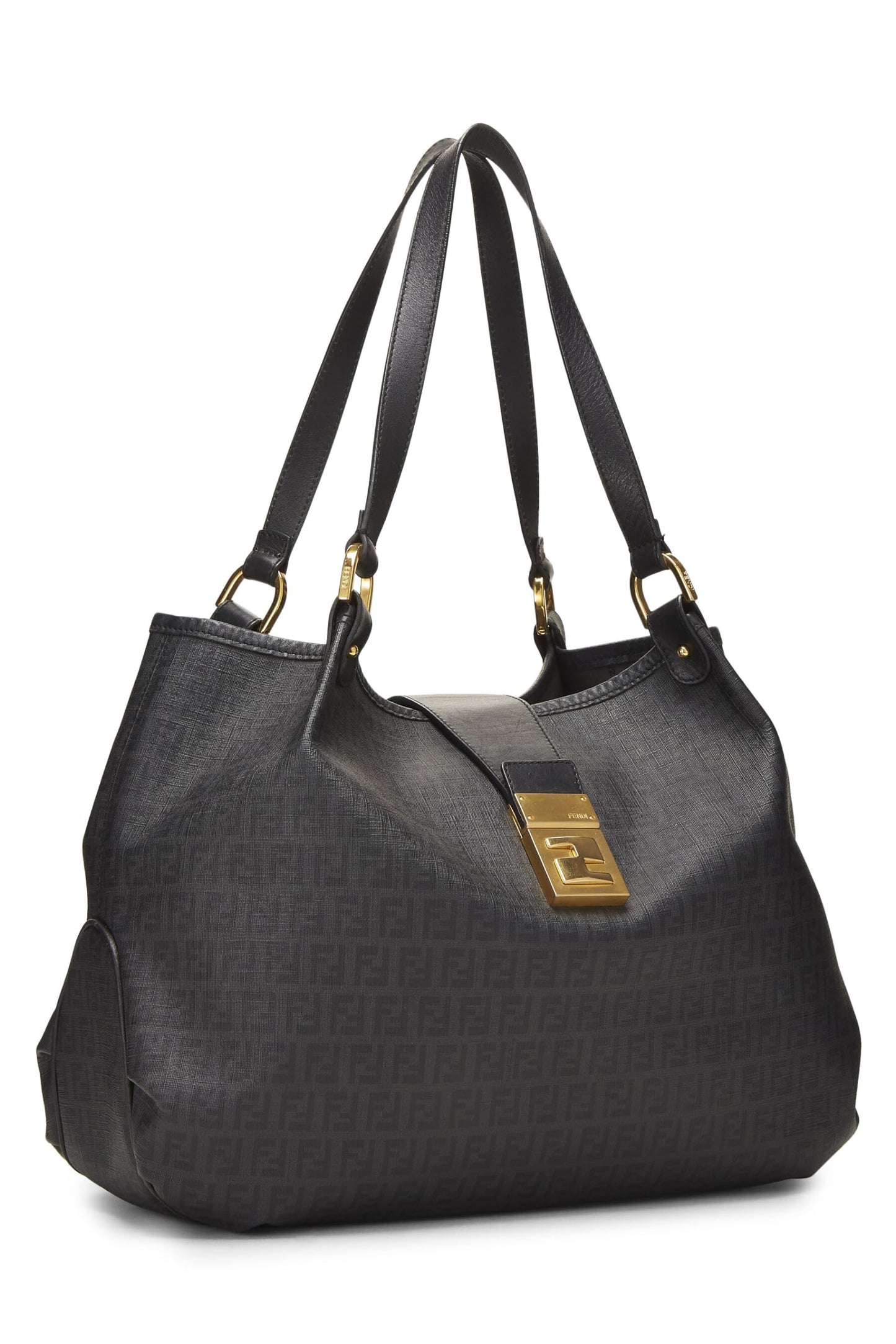 Fendi, Cabas Chiusura Zucchino noir pré-aimé, Noir