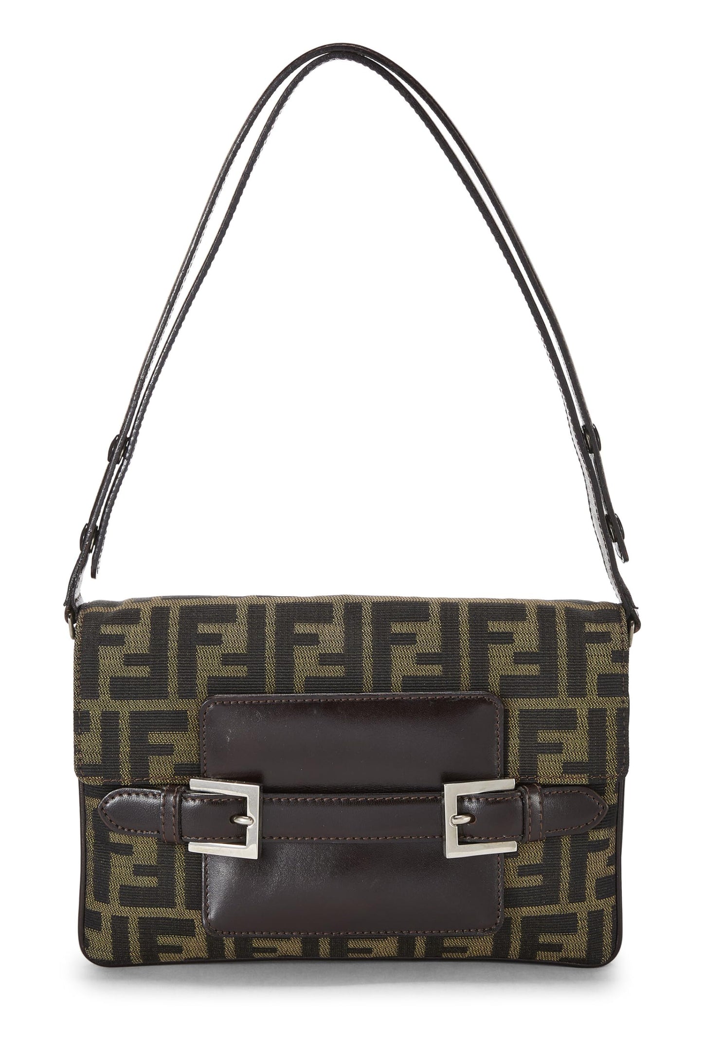 Fendi, Pre-Loved Brown Zucca Canvas Shoulder Bag, Brown