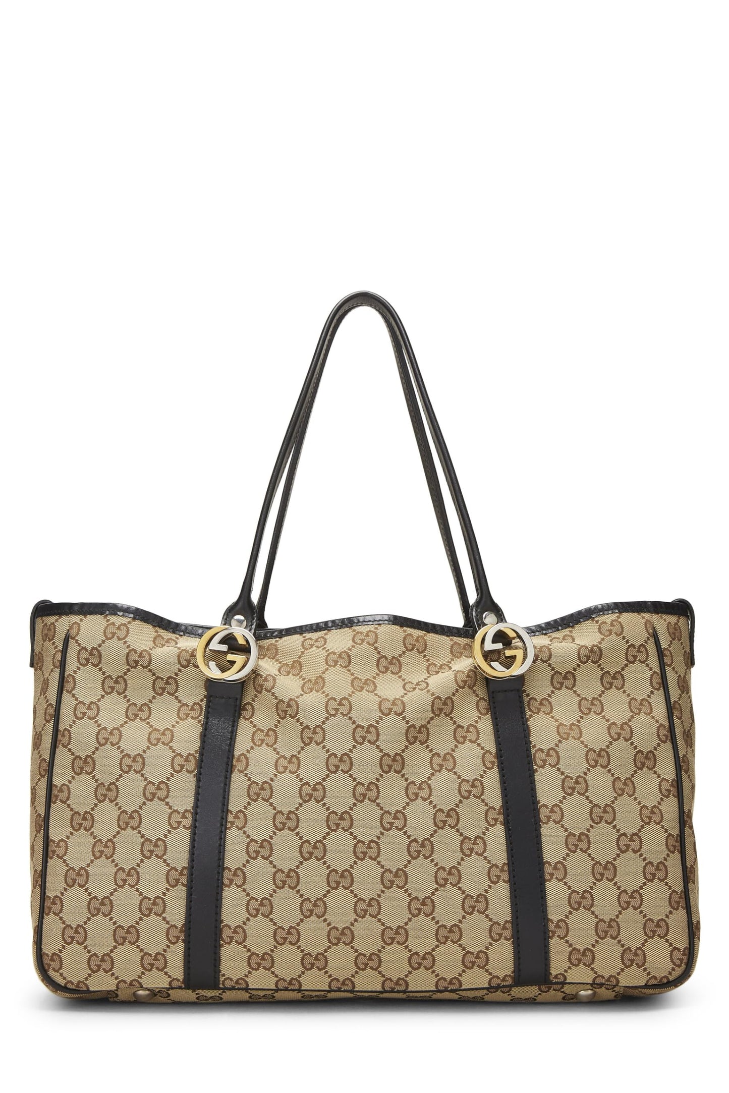 Gucci, sac fourre-tout Twins en toile GG noir d'occasion, noir